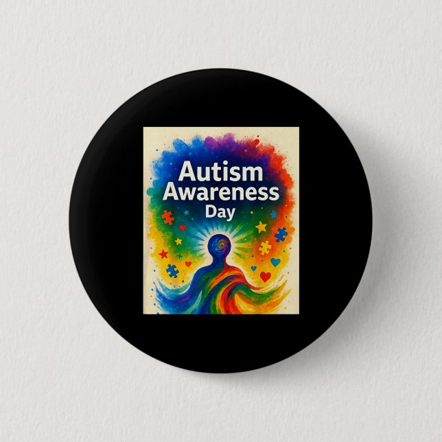 Världsdagen för autismmedvetenhet 2 april knapp (Framsida)