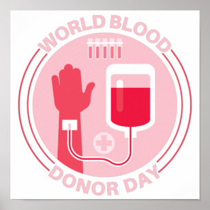 Världsdagen för blodgivare poster