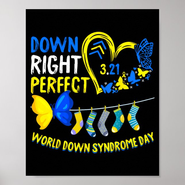 Världsdagen för Downs syndrom 21 mars down rätt pe Poster (Framsidan)