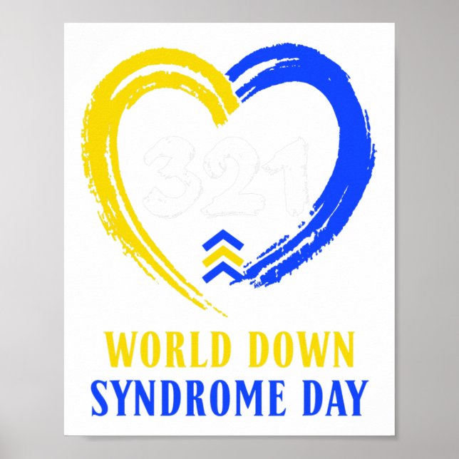 Världsdagen för Downs syndrom för att bekämpa canc Poster (Framsidan)