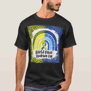 Världsdagen för Downs syndrom Medvetenhet Blekt Re T Shirt