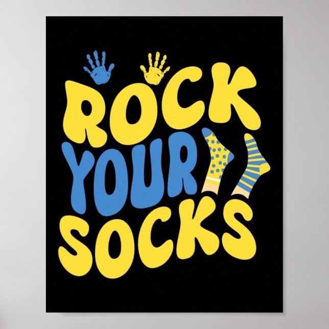 Världsdagen för Downs syndrom Rocka dina strumpor  Poster (Framsidan)