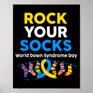 Världsdagen för Downs syndrom rocka strumpor medve Poster