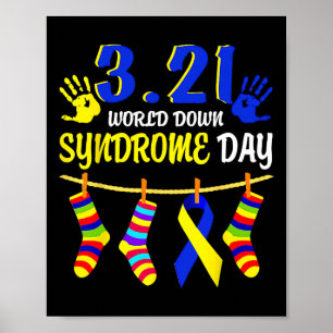 Världsdagen för Downs syndrom Sockor 21 Mars Poster