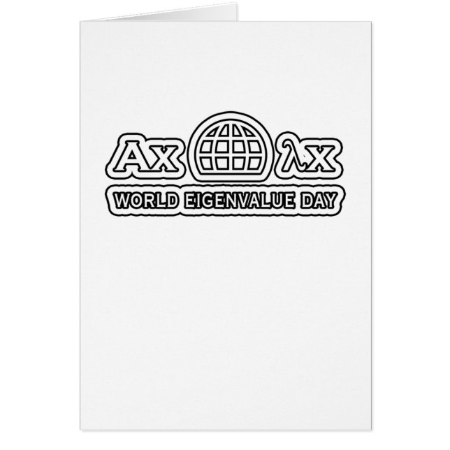 Världsdagen för Eigenvalue! Hälsningskort (Framsidan)