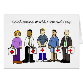 Världsdagen för första hjälpen, september hälsningskort
