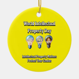 Världsdagen för intellektuellt Egendom:Skydda Geni Julgransprydnad Keramik