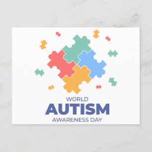 Världsdagen för ökad medvetenhet om autism helg vykort
