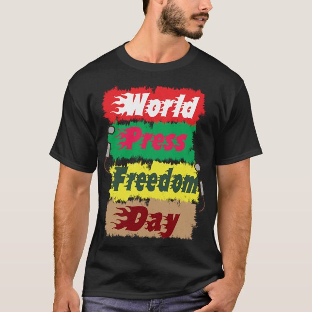 världsdagen för pressfrihet t shirt (Framsida)