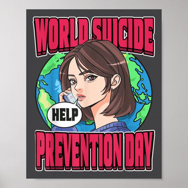 Världsdagen för självmordsförebyggande medvetenhet poster (Framsidan)