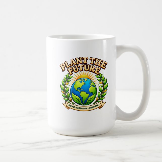 Världsdagen för veganer – 1 november kaffemugg (Höger)
