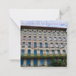 Världsdagen i lycklig Art nouveau! Anteckningskort