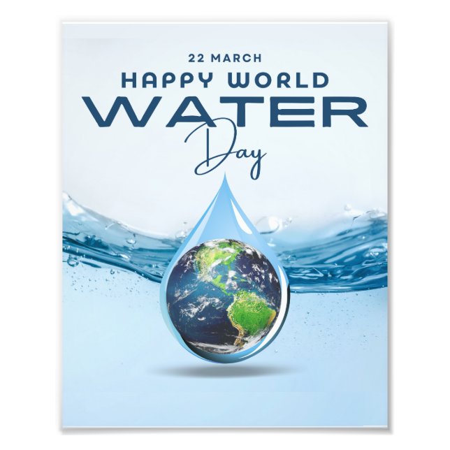 Världsdagen i Vatten Fototryck (Framsidan)