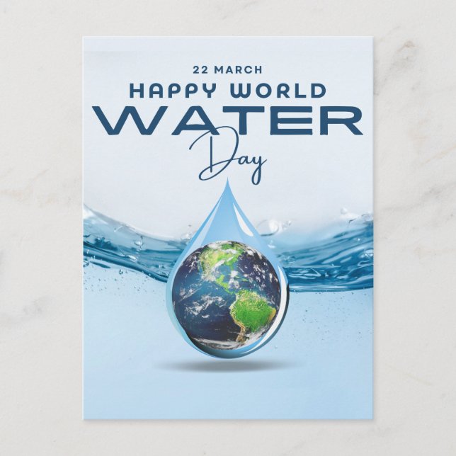 Världsdagen i Vatten Helg Vykort (Framsida)