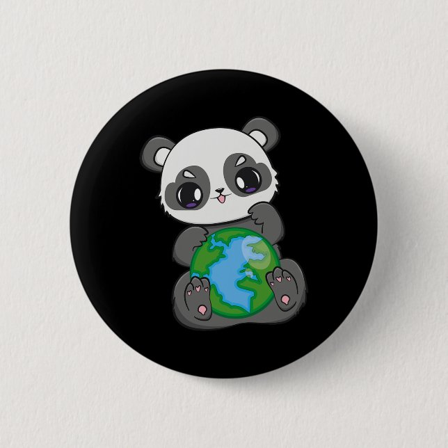 Världsdagen Jordens dag Panda Knapp (Framsida)