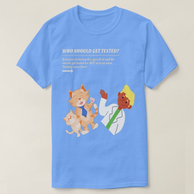 Världsdagen mot Aids AIDS  T Shirt (Design framsida)