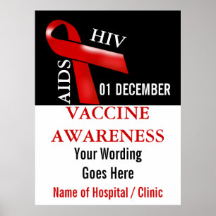 Världsdagen mot AIDS-medvetande: DIY Red ribbon Poster