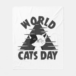 Världsdagen mot katter fleecefilt