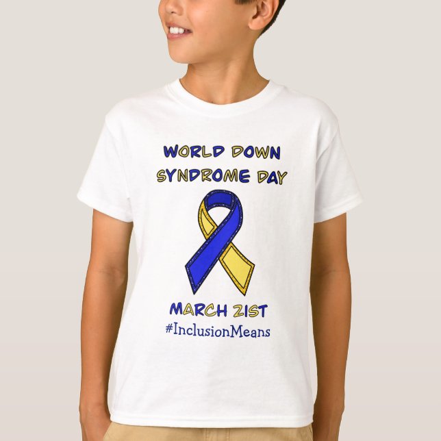 Världsdagen mot nedgång - 21 mars t shirt (Framsida)
