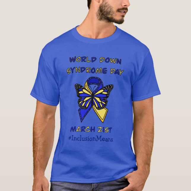 Världsdagen mot nedgång - 21 mars t shirt (Framsida)