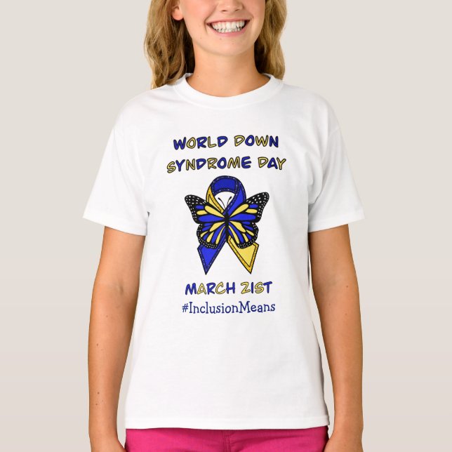 Världsdagen mot nedgång - 21 mars t shirt (Framsida)