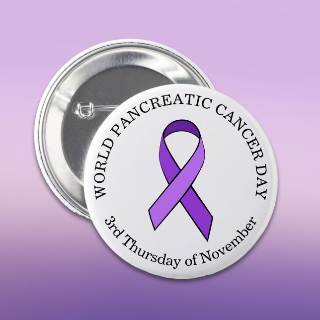 Världsdagen mot pankreascancer i november knapp (Skapare uppladdad)