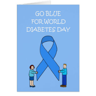 Världsdiabetesdagen 14 november hälsningskort