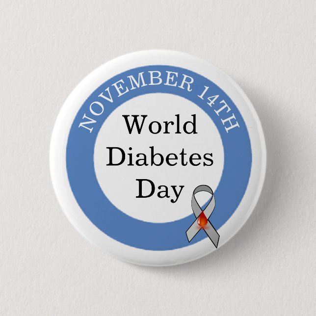 Världsdiabetesdagen 14 november knapp (Framsida)