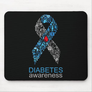 Världsdiabetesdagen Diabetes Medvetenhet Band Musmatta