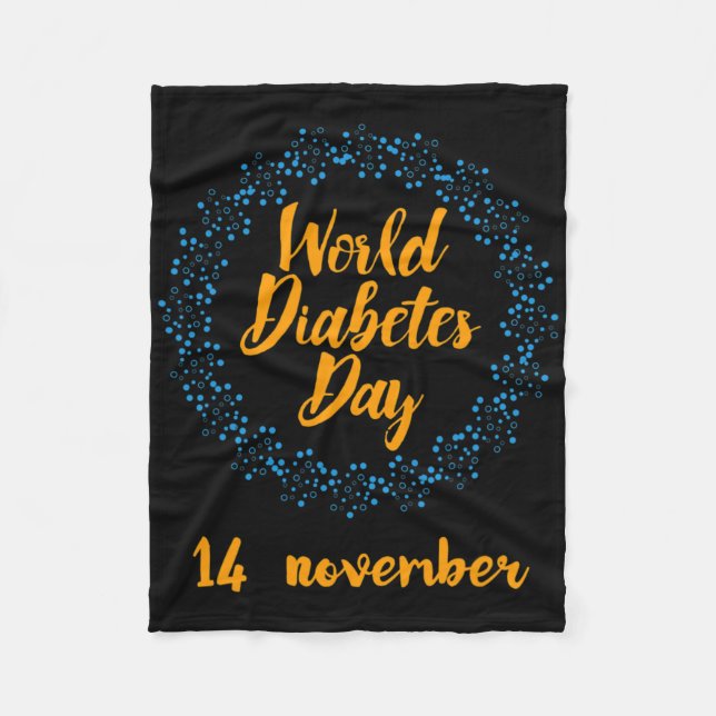 Världsdiabetesdagen  fleecefilt (Framsidan)