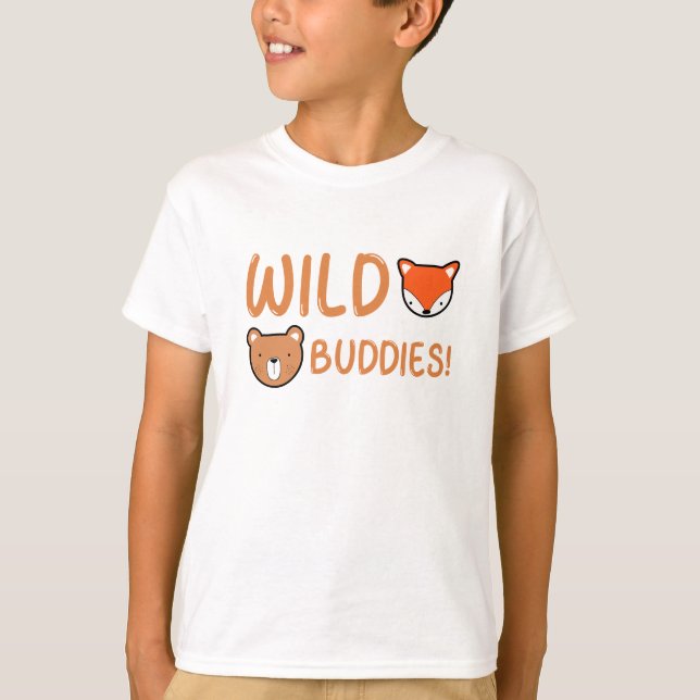 Världsdjurdagen - Vild Buddies T Shirt (Framsida)