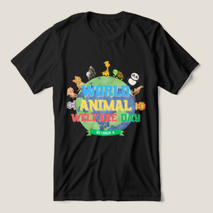 Världsdjursdagen den 4 oktober t shirt