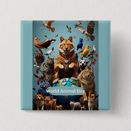 Världsdjursdagen Knapp
