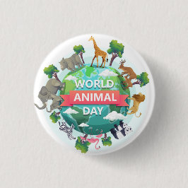 Världsdjursdagen Knapp