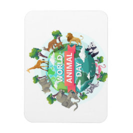 Världsdjursdagen Magnet