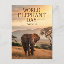 Världselefantdagen Afrikansk Savanna Konst