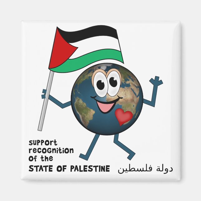 Världserkännande av den palestinska staten magnet (Framsidan)