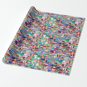 VärldsflaggaCollage Presentpapper