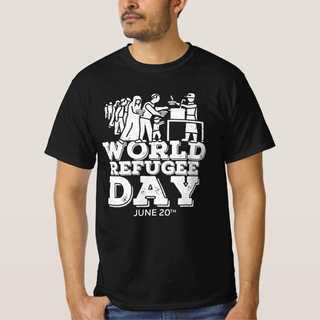 Världsflyktingdagens återkomst t shirt (Framsida)