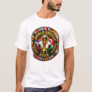 Världsfotboll 2026 Internationella Flaggor Mästers T Shirt