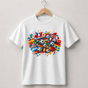 Världsfotboll 2026 USA Flagga T-Shirt Fotbollsfa