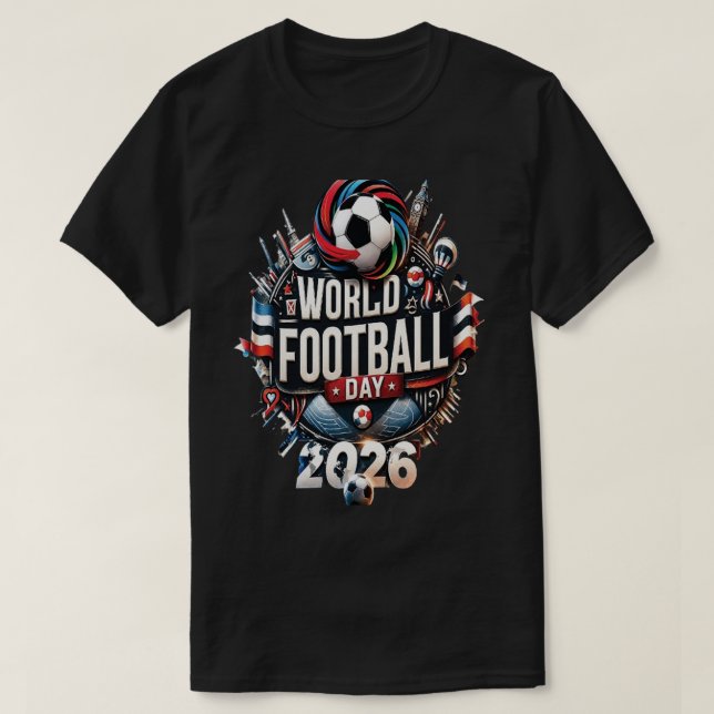 Världsfotbollens dag 2026 t-shirt (Design framsida)