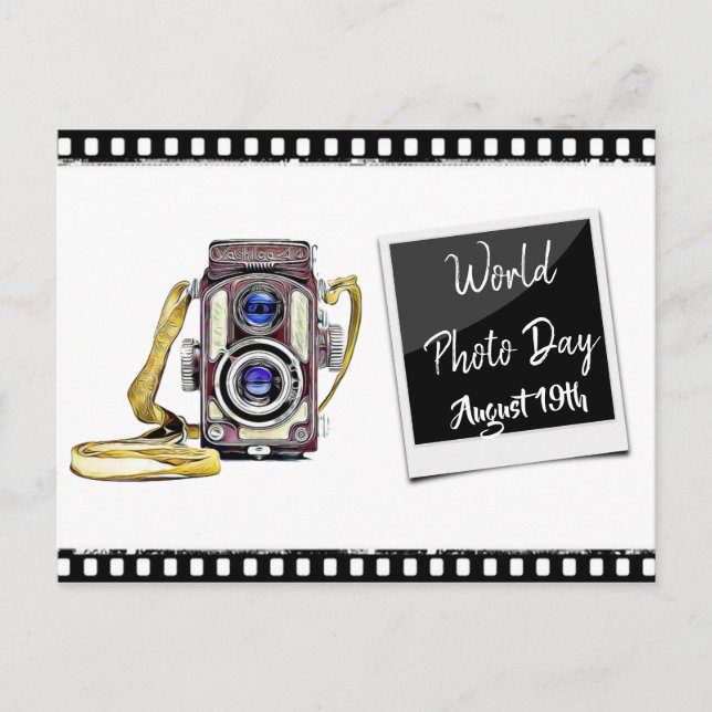 Världsfotodagen 19 augusti Postkort Vykort (Framsida)