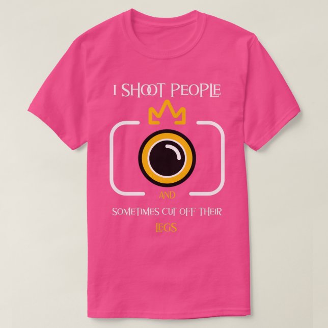 Världsfotografidagen jag skjuter folk och ibland  t shirt (Design framsida)