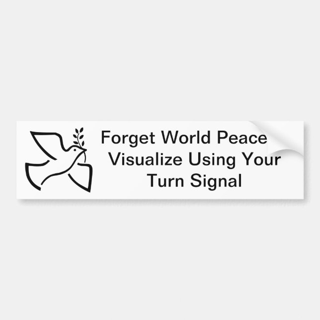 Världsfred Bildekal (Framsidan)