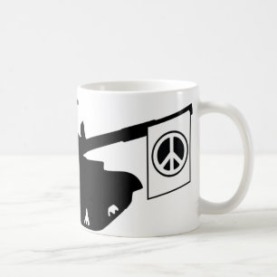 Världsfred! Inte krig Kaffemugg