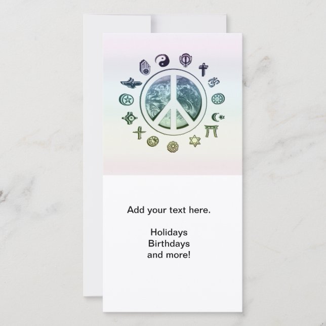 Världsfred Julkort (Framsida)