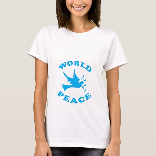 Världsfred med Dove Tee Shirt (Framsida)