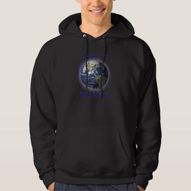 Världsfredens t-shirts sweatshirt med luva (Framsida)