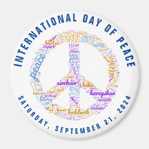 Världsfredsdagen Fredstecken Ord Cloud